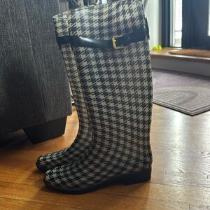 Ralph Lauren houndstooth rain boots